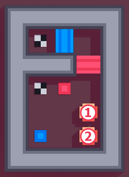 1 and 2 are the upper and lower ball individually.