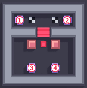1 to 4 are balls indicated from left-to-right, top-to-bottom order.