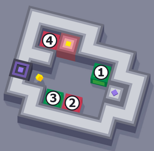 Boxes 1 to 4 are placed right to left.