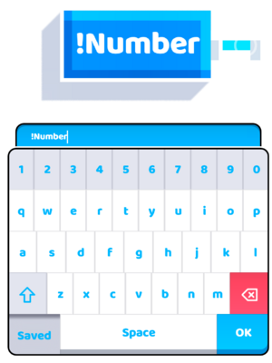 Keypad shown with mode being changed to Saved.