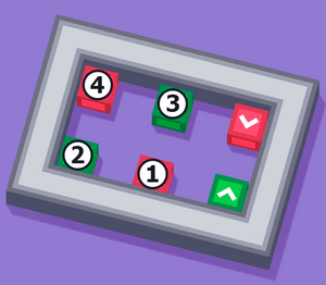 1 = R3C3, 2 = R3C1, 3 = R1C3, 4 = R1C1.