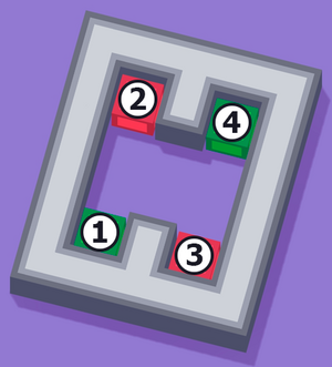 1 = R4C1, 2 = R1C1, 3 = R4C3, 4 = R1C3.
