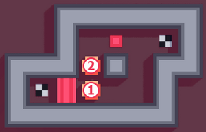 1 and 2 are the bottom and top ball individually.