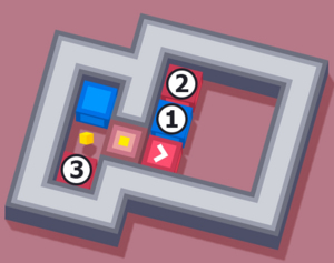 1 = R2C3, 2 = R1C3, 3 = R4C1