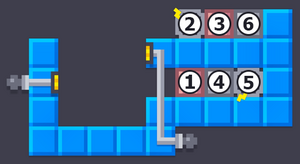 1 = R3C7, 2 = R1C7, 3 = R1C8, 4 = R3C8, 5 = R3C9, 6 = R1C9.