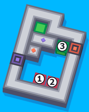 Boxes 1, 2, 3 are marked in anticlockwise order.