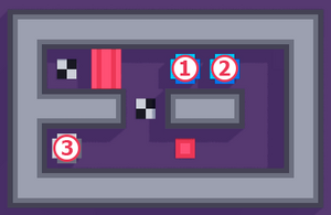 1 = R1C4, 2 = R1C5, 3 = R3C1.
