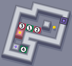 1 = R3C2, 2 = R3C3, 3 = R3C1, 4 = R6C2.